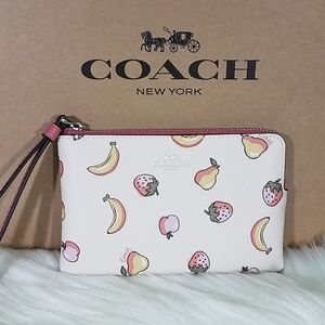 NWT Coach Mix Fruit Corner Zip